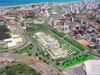 Aerial view of Salvador City, Bahia State